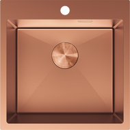 Mexen Solix stål diskbänk enkel fack 500 x 500 mm, koppar - 6407501000-65