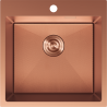 Mexen Solix fregadero de acero inoxidable de 1 cubeta 500 x 500 mm, cobre HC - 6407501000-65HC