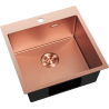 Mexen Solix 1-bowl stainless steel sink 500 x 500 mm, copper HC - 6407501000-65HC