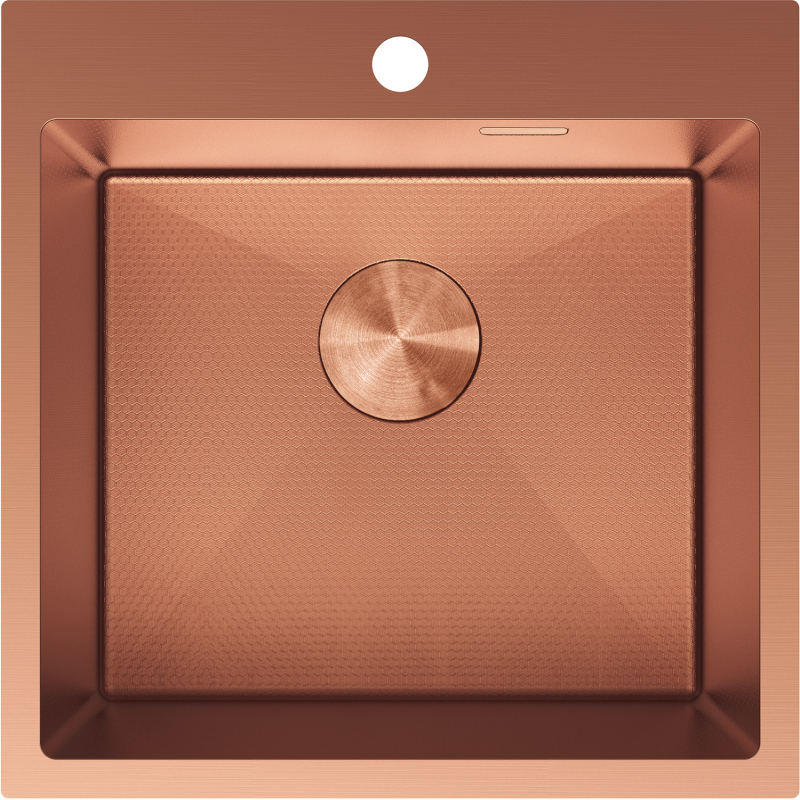 Mexen Solix stål diskbänk med 1 fack 500 x 500 mm, koppar HC - 6407501000-65HC