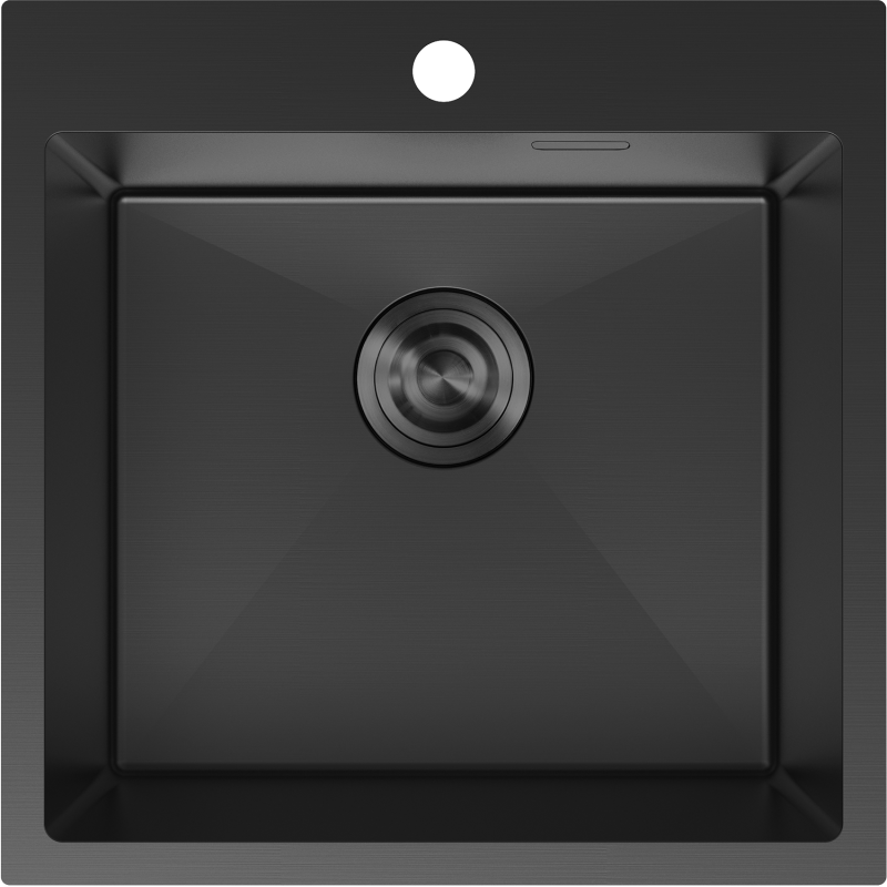 Mexen Solix évier en acier inoxydable 1 bac 500 x 500 mm, noir - 6407501000-70