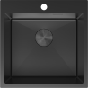 Mexen Solix fregadero de acero inoxidable de 1 cuenco 500 x 500 mm, negro - 6407501000-70