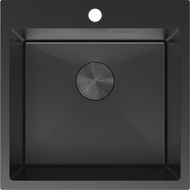 Mexen Solix évier en acier inoxydable 1 bac 500 x 500 mm, noir - 6407501000-70