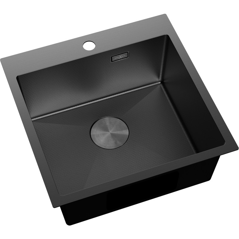 Mexen Solix terasest köögivalamu 1-kausiga 500 x 500 mm, must HC - 6407501000-70HC