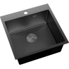 Mexen Solix fregadero de acero inoxidable de 1 compartimento 500 x 500 mm, negro HC - 6407501000-70HC