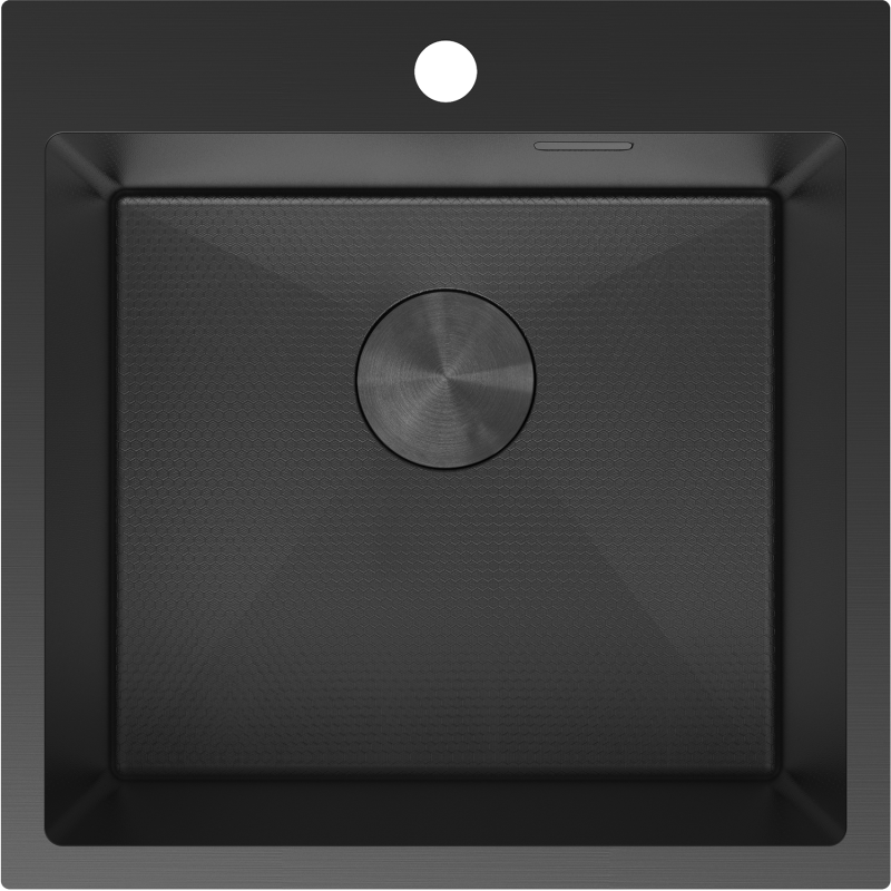 Mexen Solix évier en acier inoxydable 1 bac 500 x 500 mm, noir HC - 6407501000-70HC