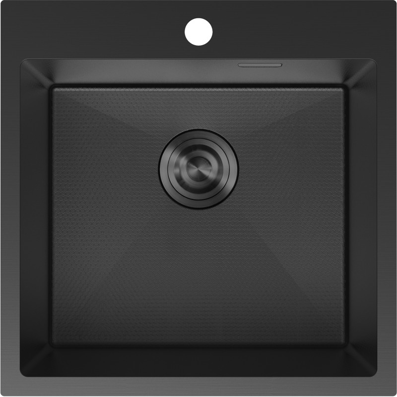 Mexen Solix čelični sudoper s jednom komorom 500 x 500 mm, crni HC - 6407501000-70HC