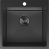 Mexen Solix lavello in acciaio a 1 vasca 500 x 500 mm, nero HC - 6407501000-70HC