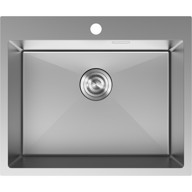 Mexen Solix diskho i stål 1-facks 600 x 500 mm, inox - 6408601000-01