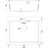 Mexen Solix roestvrijstalen spoelbak 1-kompartment 600 x 500 mm, inox HC - 6408601000-01HC