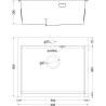Mexen Solix terasest valamu, 1-kambriline, 600 x 500 mm, kuldne - 6408601000-55