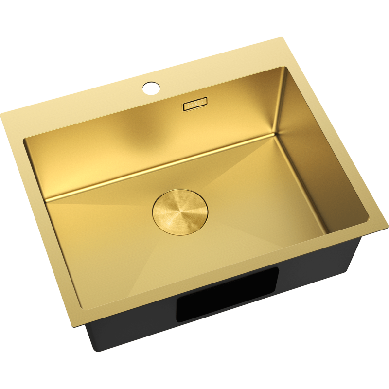 Mexen Solix lavello in acciaio inox a 1 vasca 600 x 500 mm, dorato - 6408601000-55