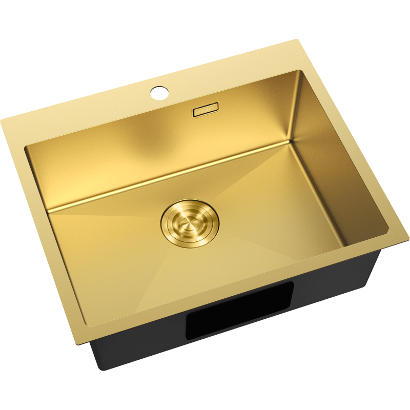 Mexen Solix lavello in acciaio inox a 1 vasca 600 x 500 mm, dorato - 6408601000-55