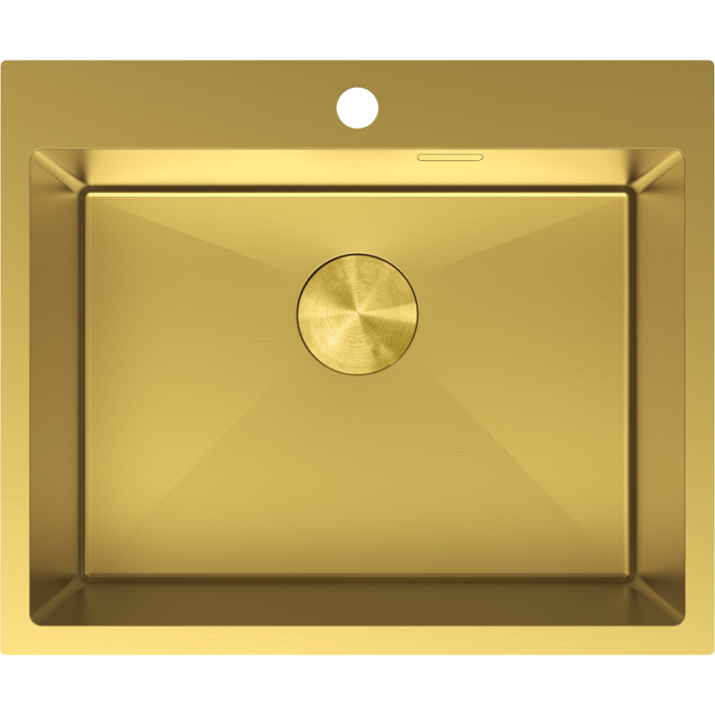 Mexen Solix lavello in acciaio inox a 1 vasca 600 x 500 mm, dorato - 6408601000-55