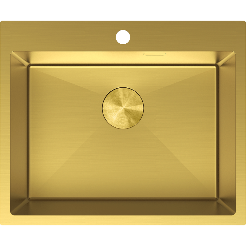 Mexen Solix roestvrijstalen spoelbak 1-komors 600 x 500 mm, goud - 6408601000-55