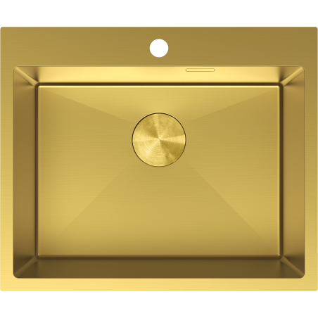 Mexen Solix Edelstahlspüle 1-Becken 600 x 500 mm, gold - 6408601000-55