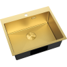 Mexen Solix Edelstahlspüle 1-beckig 600 x 500 mm, gold HC - 6408601000-55HC