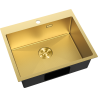 Mexen Solix Edelstahlspüle 1-beckig 600 x 500 mm, gold HC - 6408601000-55HC