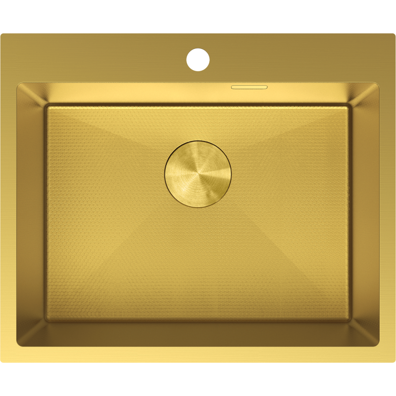 Mexen Solix steel sink with 1 compartment 600 x 500 mm, gold HC - 6408601000-55HC