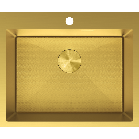 Mexen Solix Edelstahlspüle 1-beckig 600 x 500 mm, gold HC - 6408601000-55HC