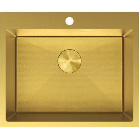 Mexen Solix stalen spoelbak 1-compartiment 600 x 500 mm, gouden HC - 6408601000-55HC