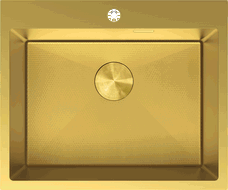 Mexen Solix roestvrijstalen spoelbak met 1 kom, 600 x 500 mm, gouden HC - 6408601000-55HC