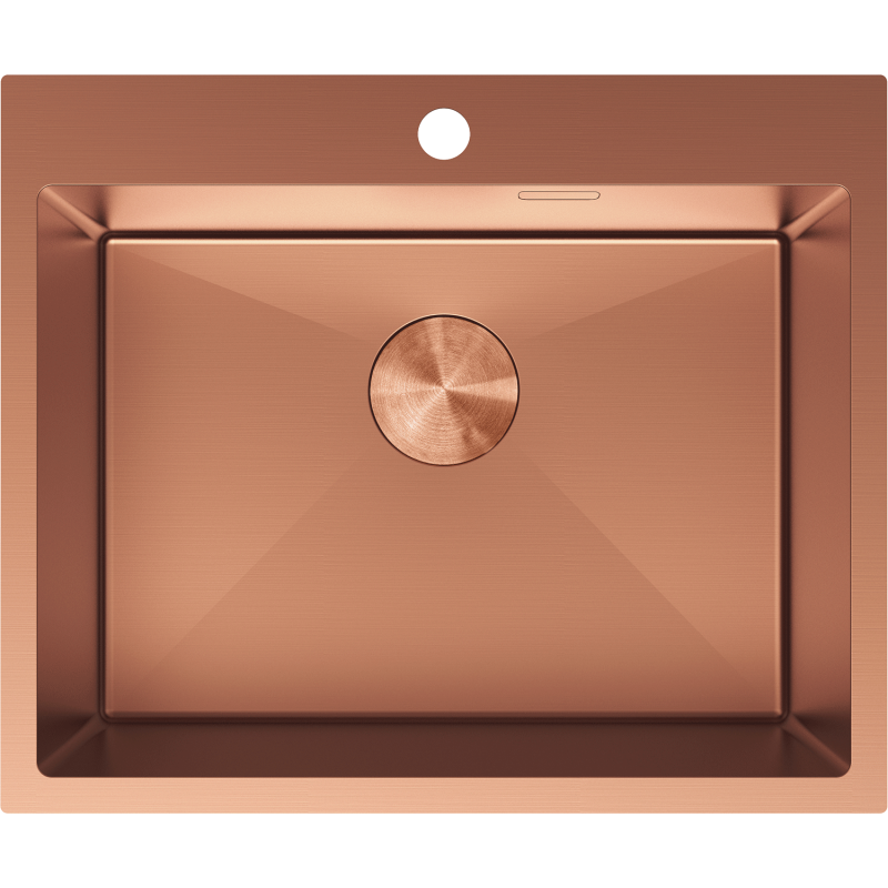 Mexen Solix fregadero de acero inoxidable de 1 seno 600 x 500 mm, cobre - 6408601000-65