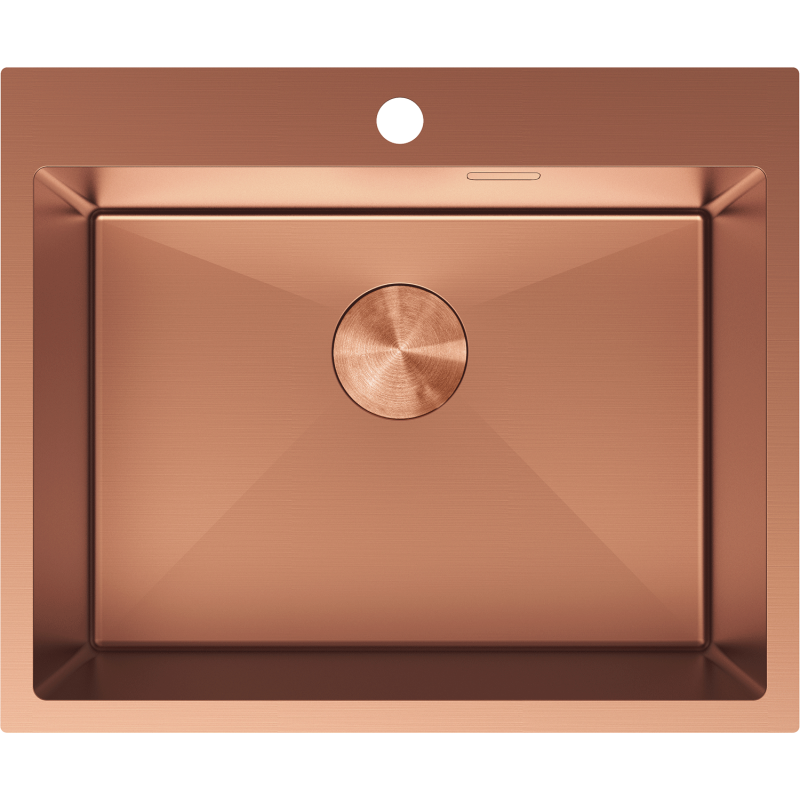 Mexen Solix lavello in acciaio a 1 vasca 600 x 500 mm, rame - 6408601000-65
