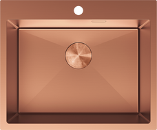 Mexen Solix Edelstahl Spullsteen 1-Kummer 600 x 500 mm, Käsch - 6408601000-65