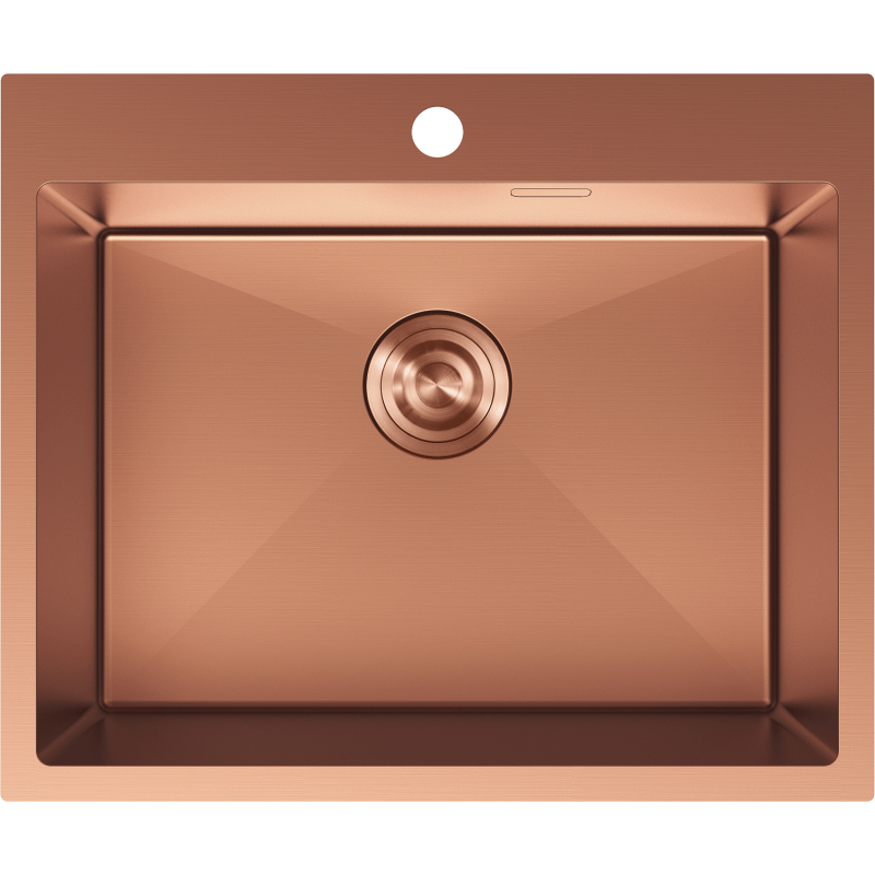 Mexen Solix diskbänk i rostfritt stål med 1 fack 600 x 500 mm, koppar - 6408601000-65