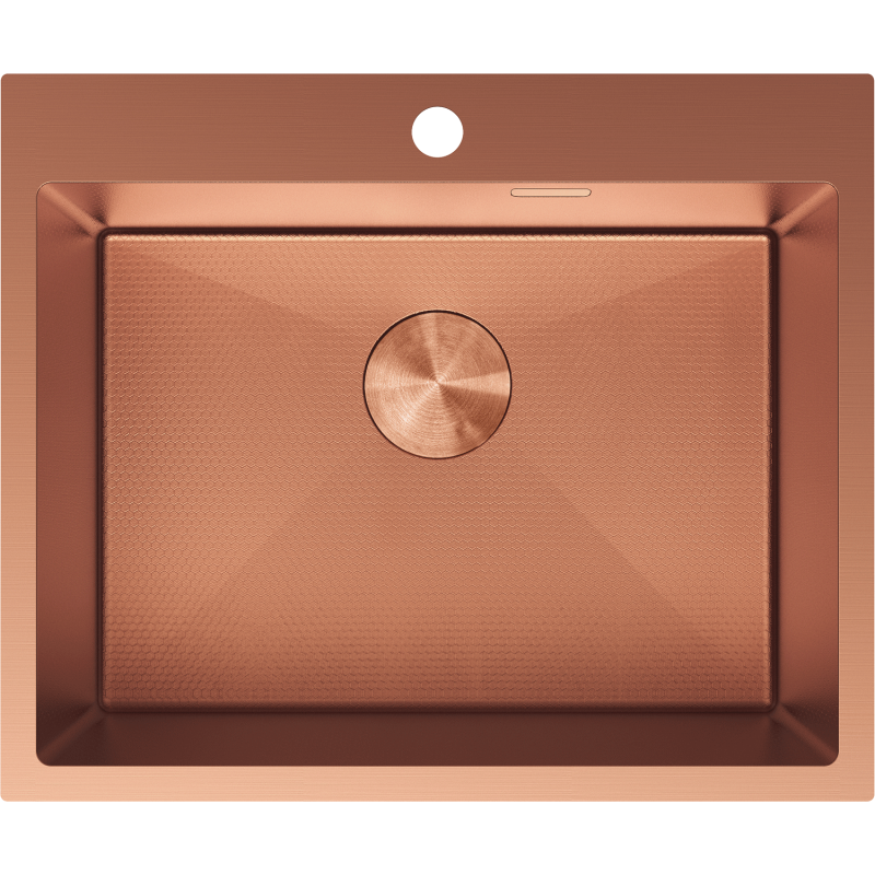 Mexen Solix fregadero de acero inoxidable de 1 seno 600 x 500 mm, cobre HC - 6408601000-65HC
