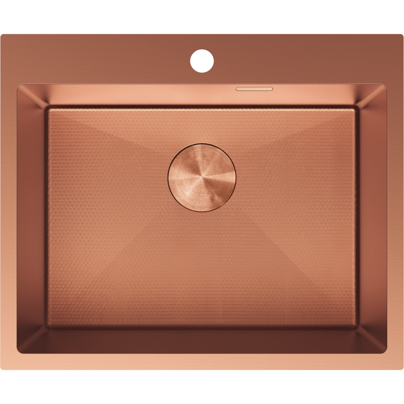 Mexen Solix lava-loiça em aço inoxidável de 1 bacia 600 x 500 mm, cobre HC - 6408601000-65HC