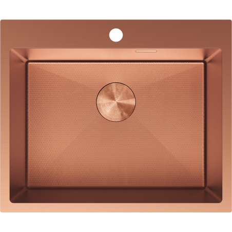 Mexen Solix fregadero de acero inoxidable de 1 seno 600 x 500 mm, cobre HC - 6408601000-65HC