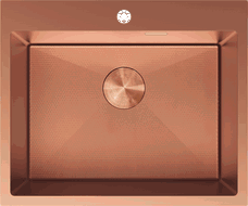 Mexen Solix zlewozmywak stalowy 1-komorowy 600 x 500 mm, miedź HC - 6408601000-65HC