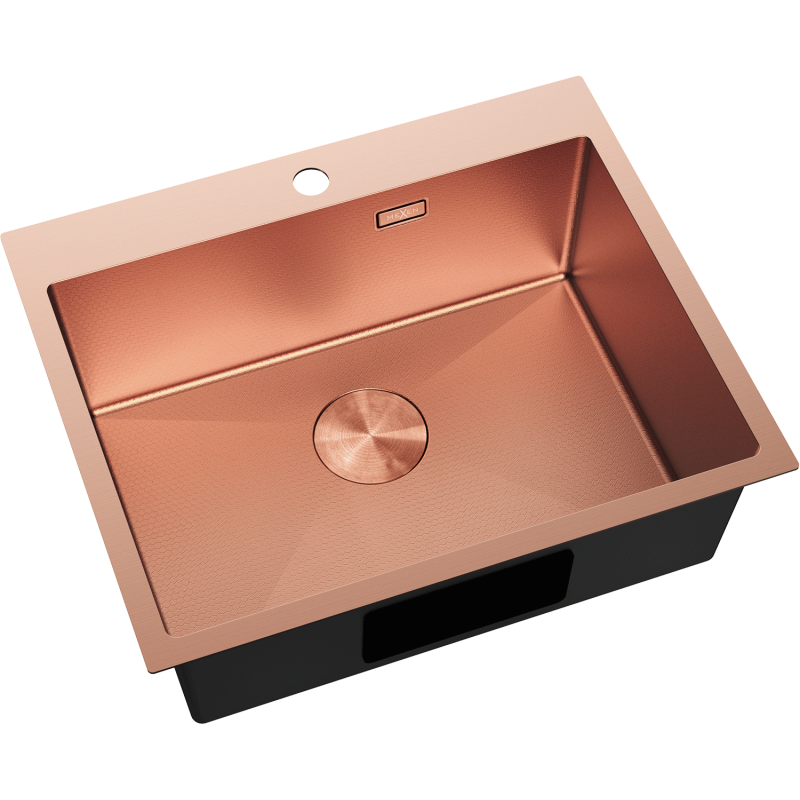 Mexen Solix fregadero de acero inoxidable de 1 seno 600 x 500 mm, cobre HC - 6408601000-65HC