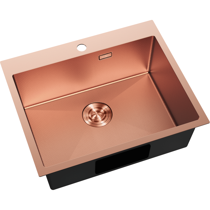 Mexen Solix lava-loiça em aço inoxidável de 1 bacia 600 x 500 mm, cobre HC - 6408601000-65HC