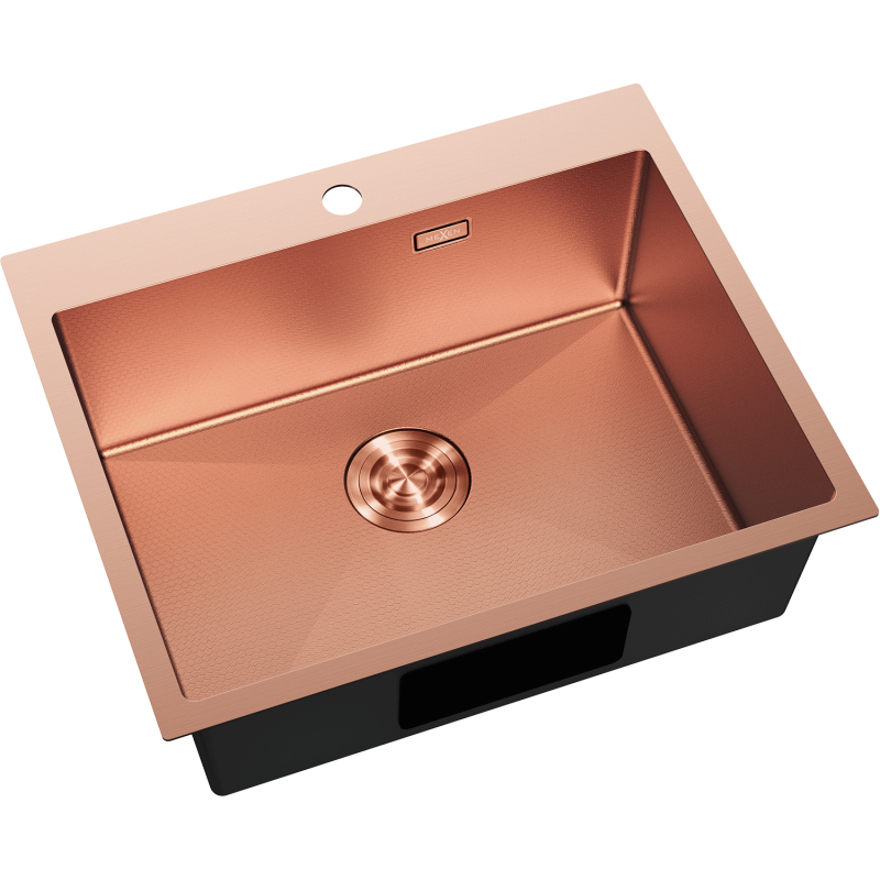 Mexen Solix stainless steel sink 1-bowl 600 x 500 mm, copper HC - 6408601000-65HC