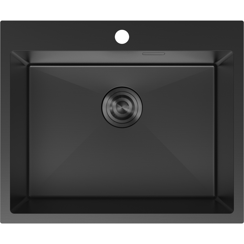 Mexen Solix évier en acier inoxydable 1 bac 600 x 500 mm, noir - 6408601000-70