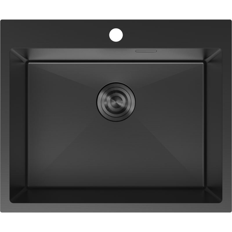 Mexen Solix teräksinen 1-osainen pesuallas 600 x 500 mm, musta - 6408601000-70