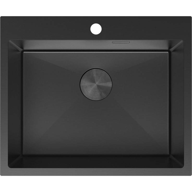 Mexen Solix čelični sudoper s jednom komorom 600 x 500 mm, crni - 6408601000-70