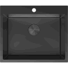 Mexen Solix Edelstahlspüle 1-beckig 600 x 500 mm, schwarz - 6408601000-70