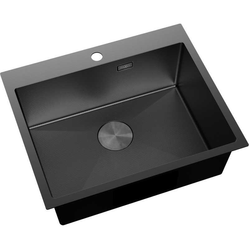 Mexen Solix čelična sudoper s jednom komorom 600 x 500 mm, crna HC - 6408601000-70HC