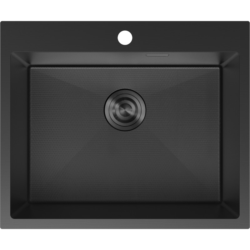 Mexen Solix terasest köögivalamu, ühekambriine, 600 x 500 mm, must HC - 6408601000-70HC