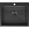 Mexen Solix Spüle aus Edelstahl, 1-Becken, 600 x 500 mm, schwarz HC - 6408601000-70HC