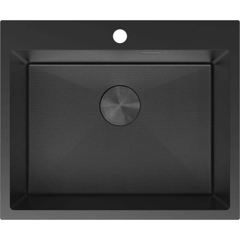 Mexen Solix évier en acier inoxydable 1 bac 600 x 500 mm, noir HC - 6408601000-70HC