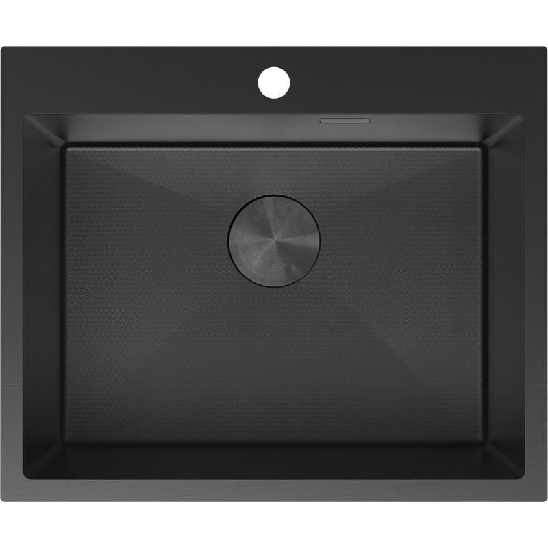 Mexen Solix terasest köögivalamu, ühekambriine, 600 x 500 mm, must HC - 6408601000-70HC