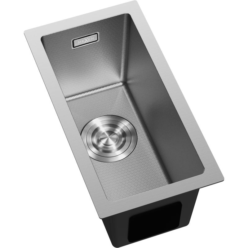 Mexen Trixo lavello in acciaio inox 1 vasca 230 x 440 mm, inox HC - 6411221000-01HC