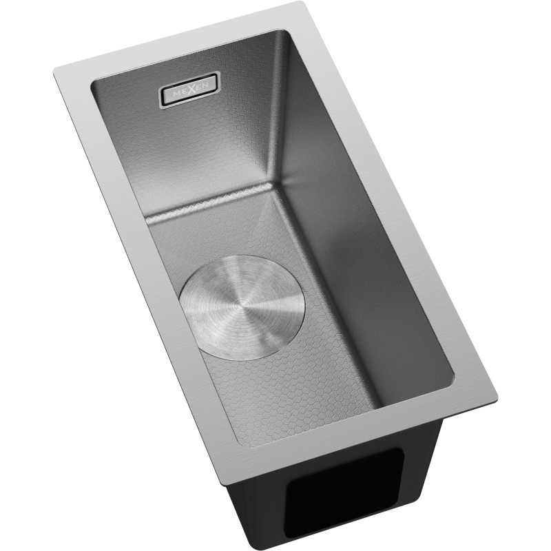 Mexen Trixo terasest 1-kauseline köögivalamu 230 x 440 mm, inox HC - 6411221000-01HC
