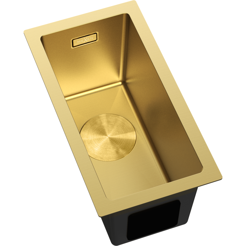 Mexen Trixo lavello in acciaio inox a 1 vasca 230 x 440 mm, dorato - 6411221000-55