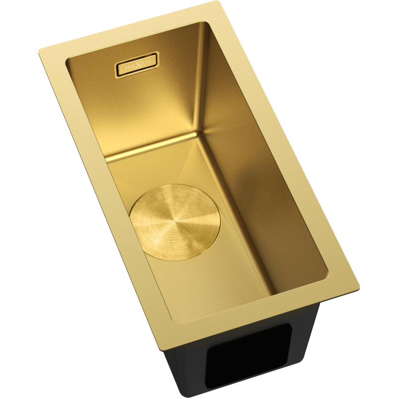 Mexen Trixo zlewozmywak stalowy 1-komorowy 230 x 440 mm, złoty - 6411221000-55